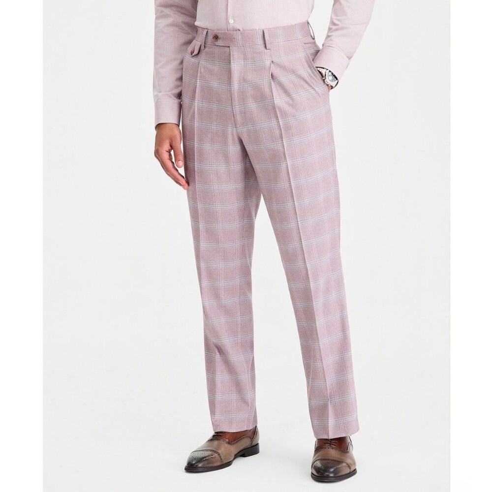 $135 NEW TAYION MONTEE HOLLAND Mens 36x29 Dusty Rose Trousers/Dress Pants/Slacks